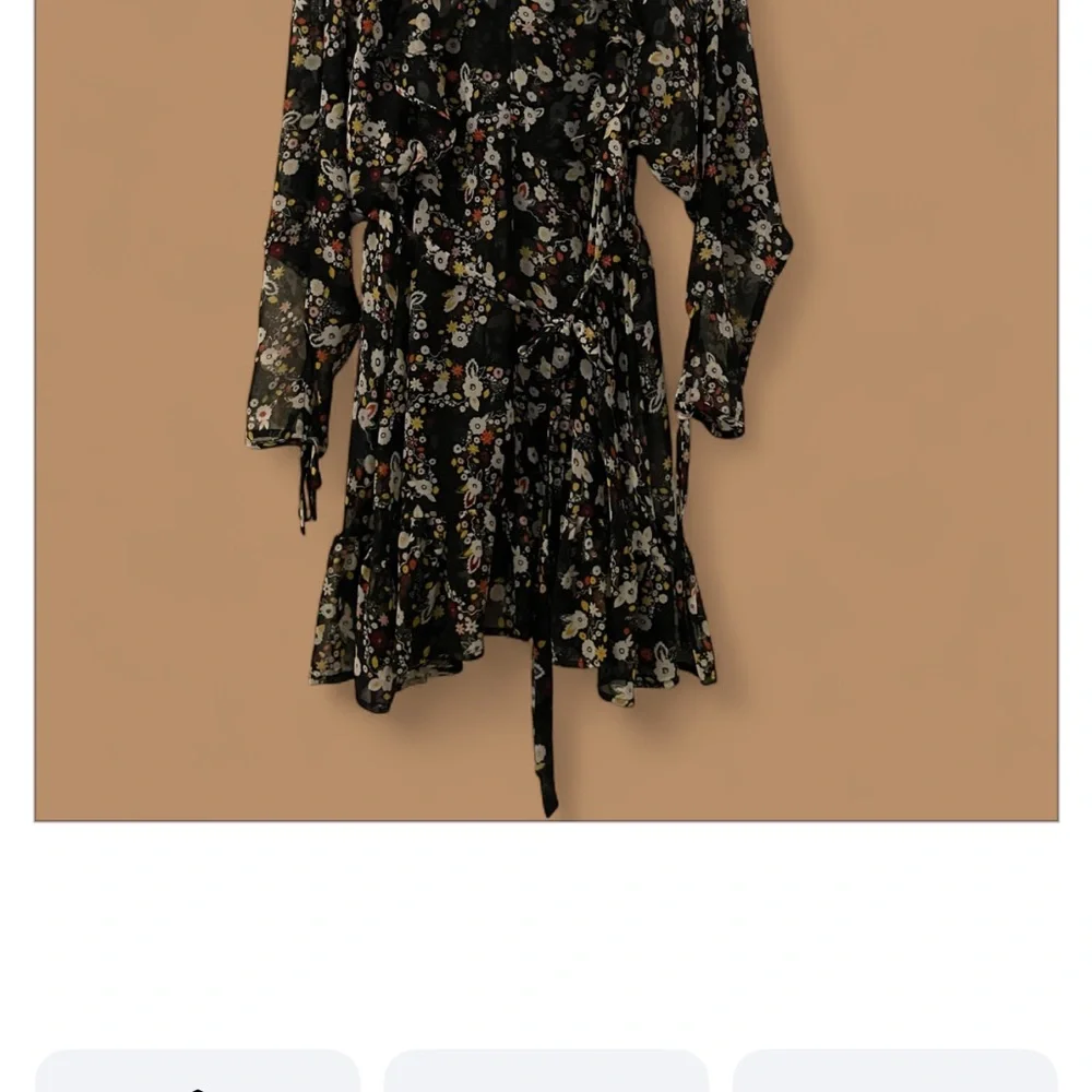 Topshop Black Floral Dress - Picture 2 of 7